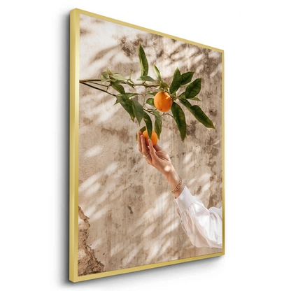 Boho Citrus Branch - Fine Art