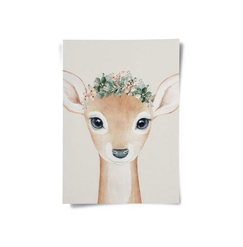 Boho Deer - Poster