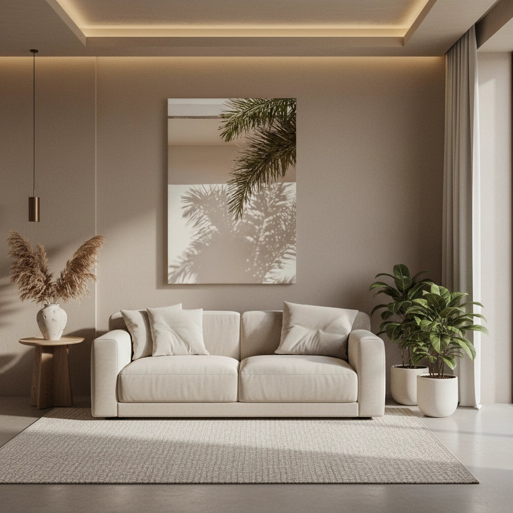 Boho Desert Chic Palm Leaf - Canvas - Jasmineart.ae