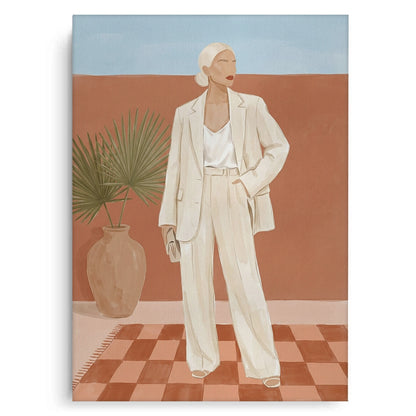 Boho Fashion Illustration - Canvas