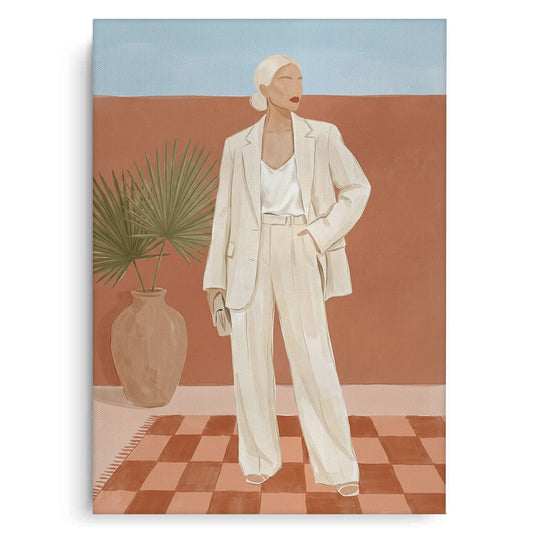 Boho Fashion Illustration - Canvas