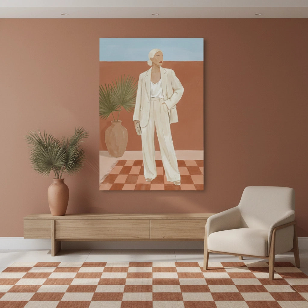 Boho Fashion Illustration - Canvas