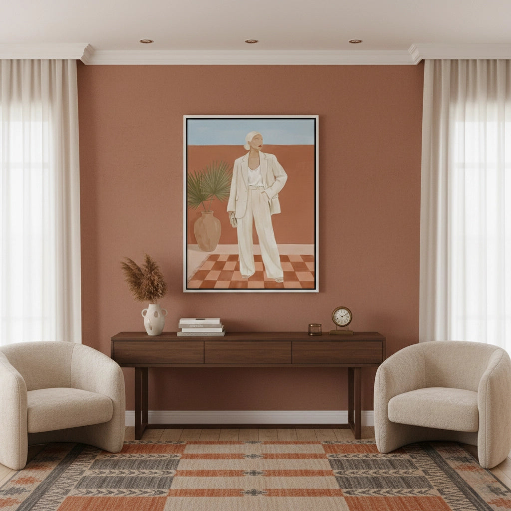 Boho Fashion Illustration - Canvas