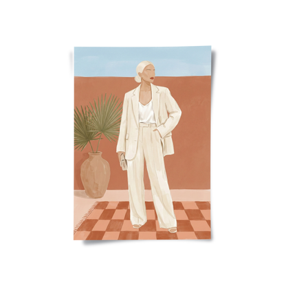 Boho Fashion Illustration - Poster