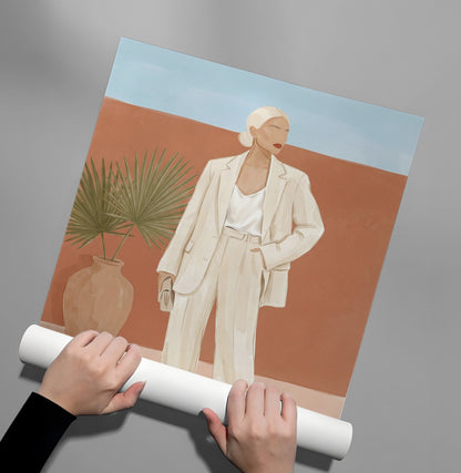 Boho Fashion Illustration - Poster