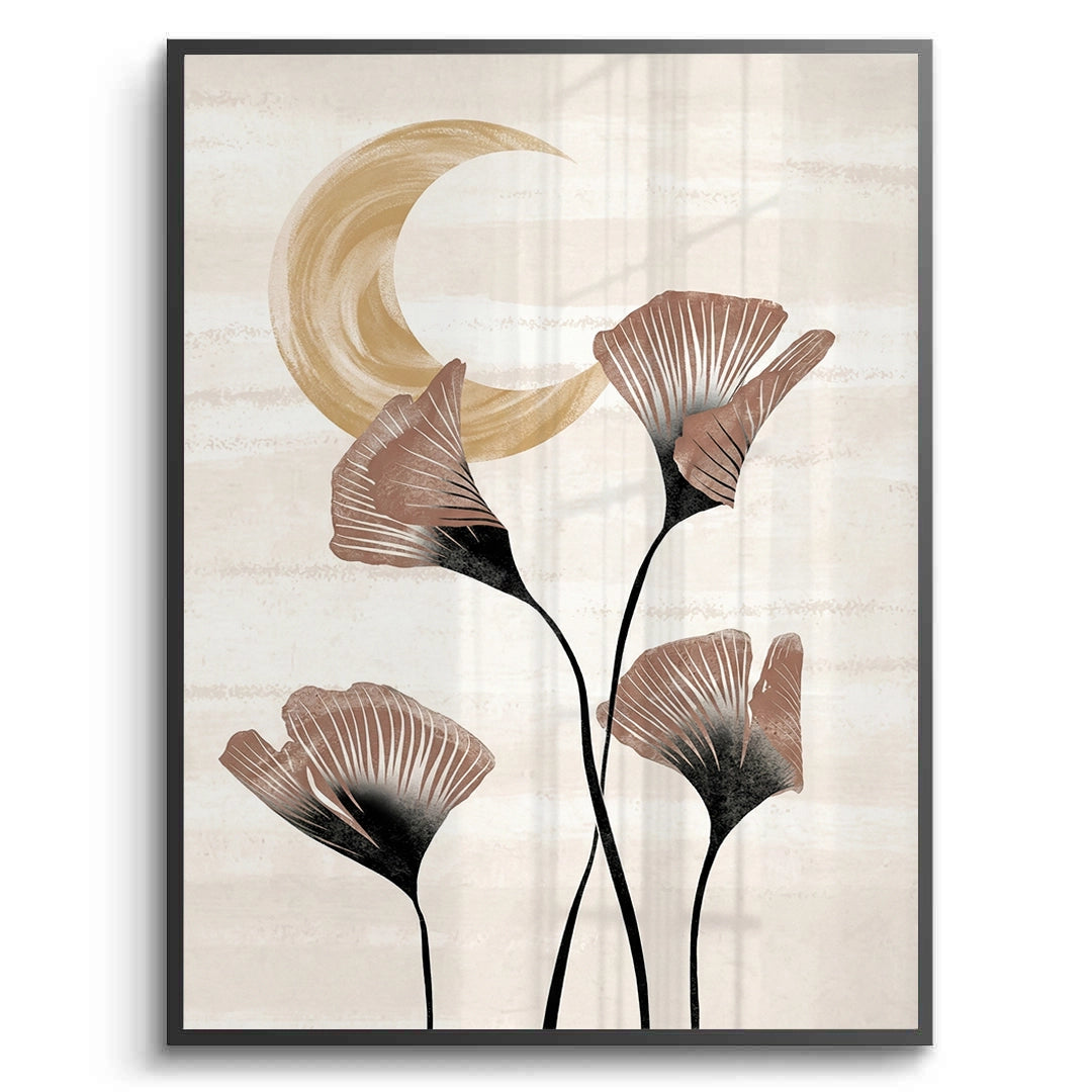 2Boho Ginkgo & Moon - Fine Art