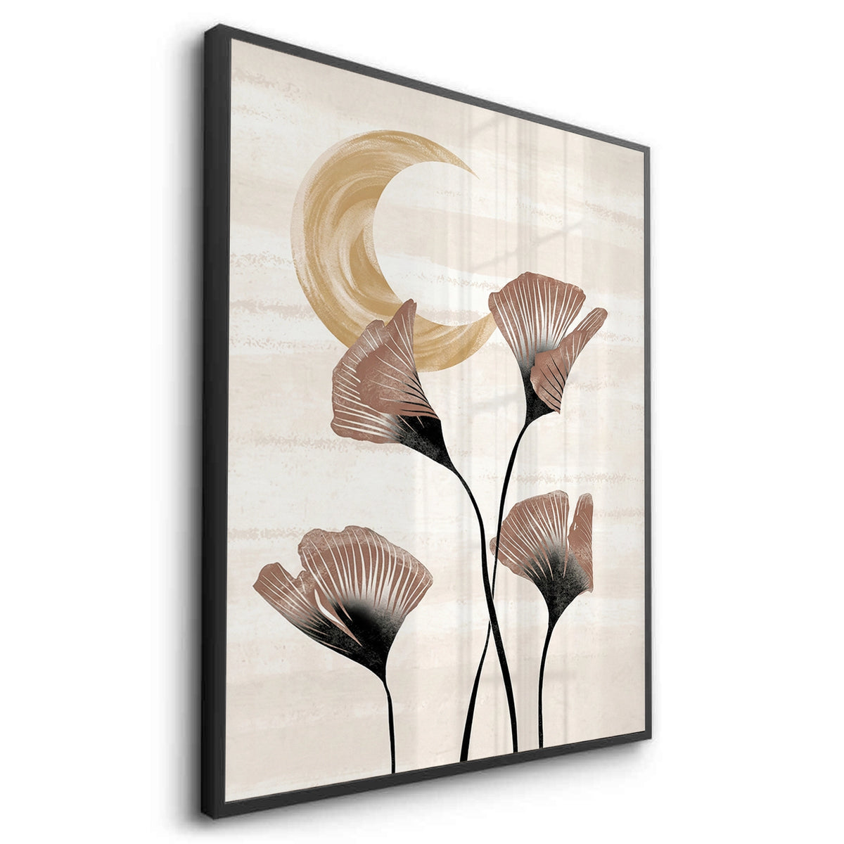 Boho Ginkgo & Moon - Fine Art