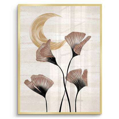 Boho Ginkgo & Moon - Fine Art