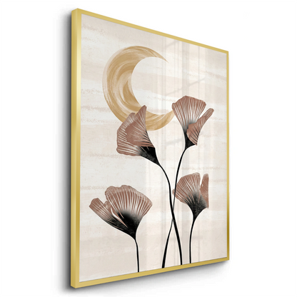 Boho Ginkgo & Moon - Fine Art