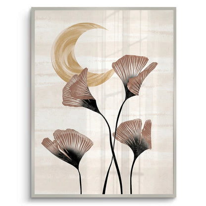 Boho Ginkgo & Moon - Fine Art