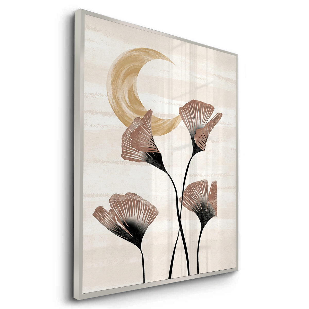 Boho Ginkgo & Moon - Fine Art