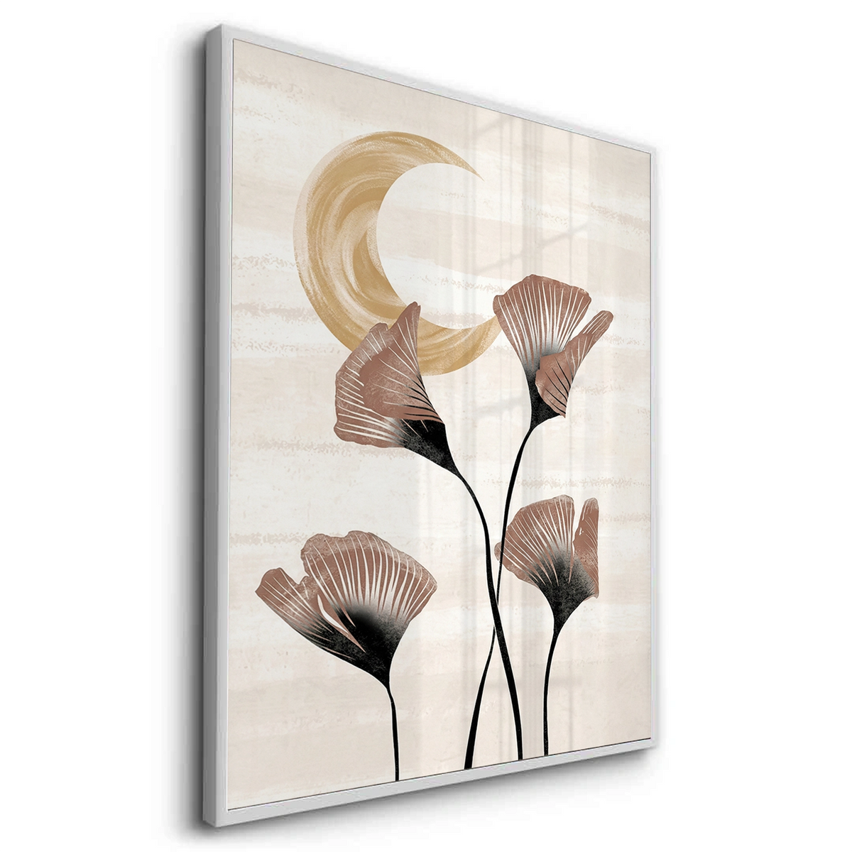 Boho Ginkgo & Moon - Fine Art