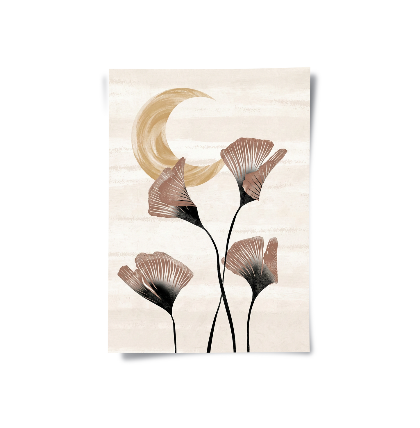 2Boho Ginkgo & Moon - Poster