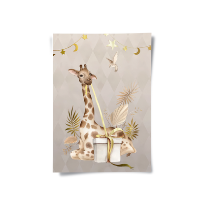 Boho Giraffe - Poster