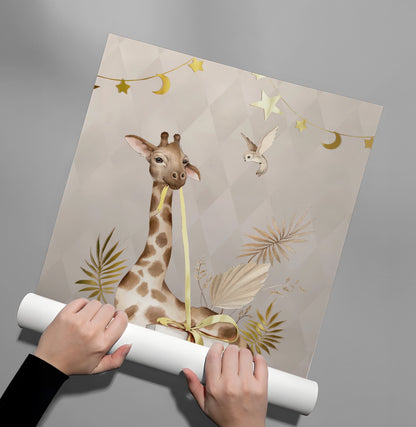 Boho Giraffe - Poster
