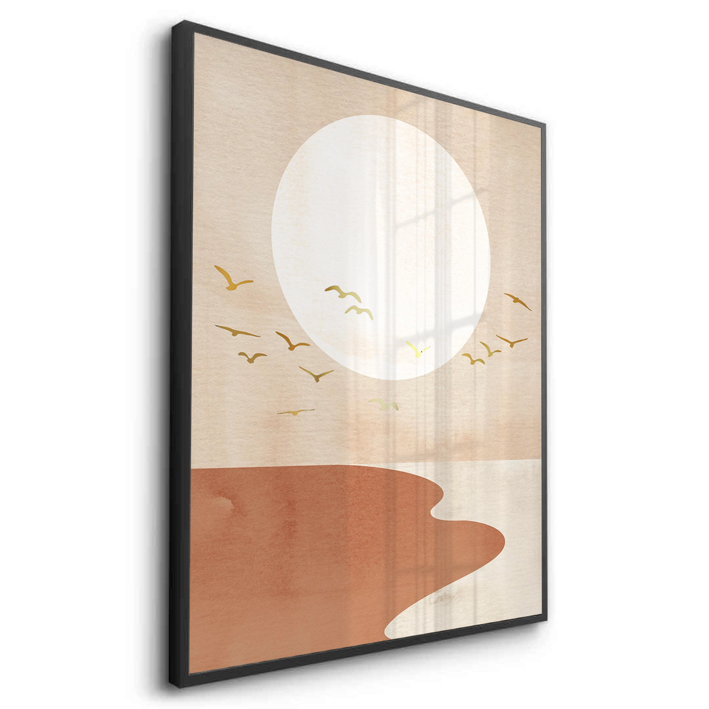 2Boho Gold Birds - Fine Art