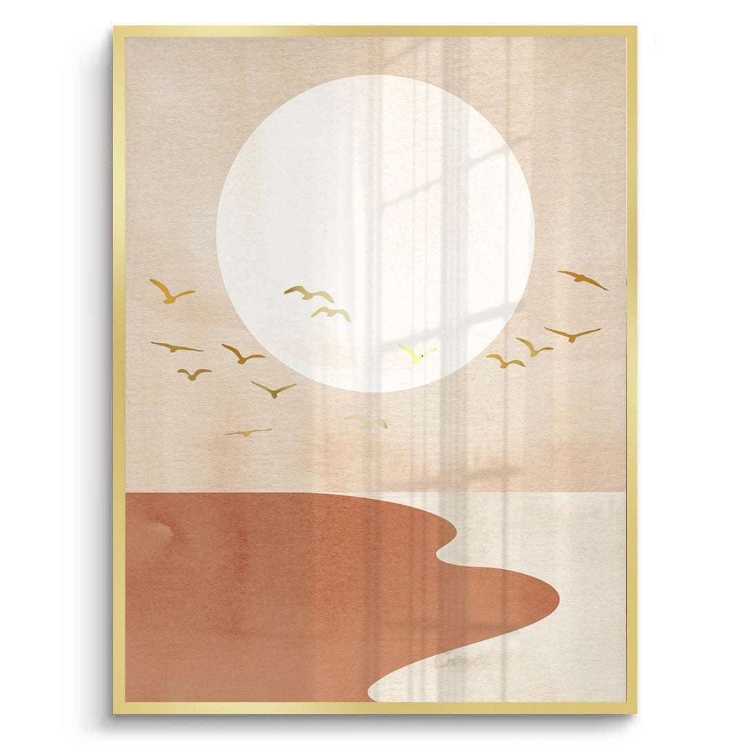 2Boho Gold Birds - Fine Art