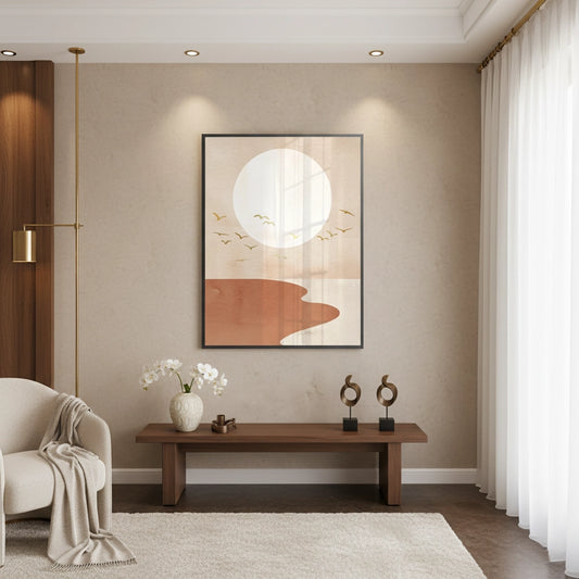 Boho Gold Birds - Fine Art