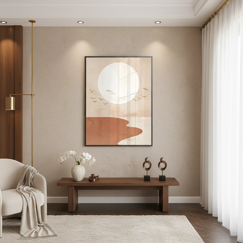 Boho Gold Birds - Fine Art - Jasmineart.ae