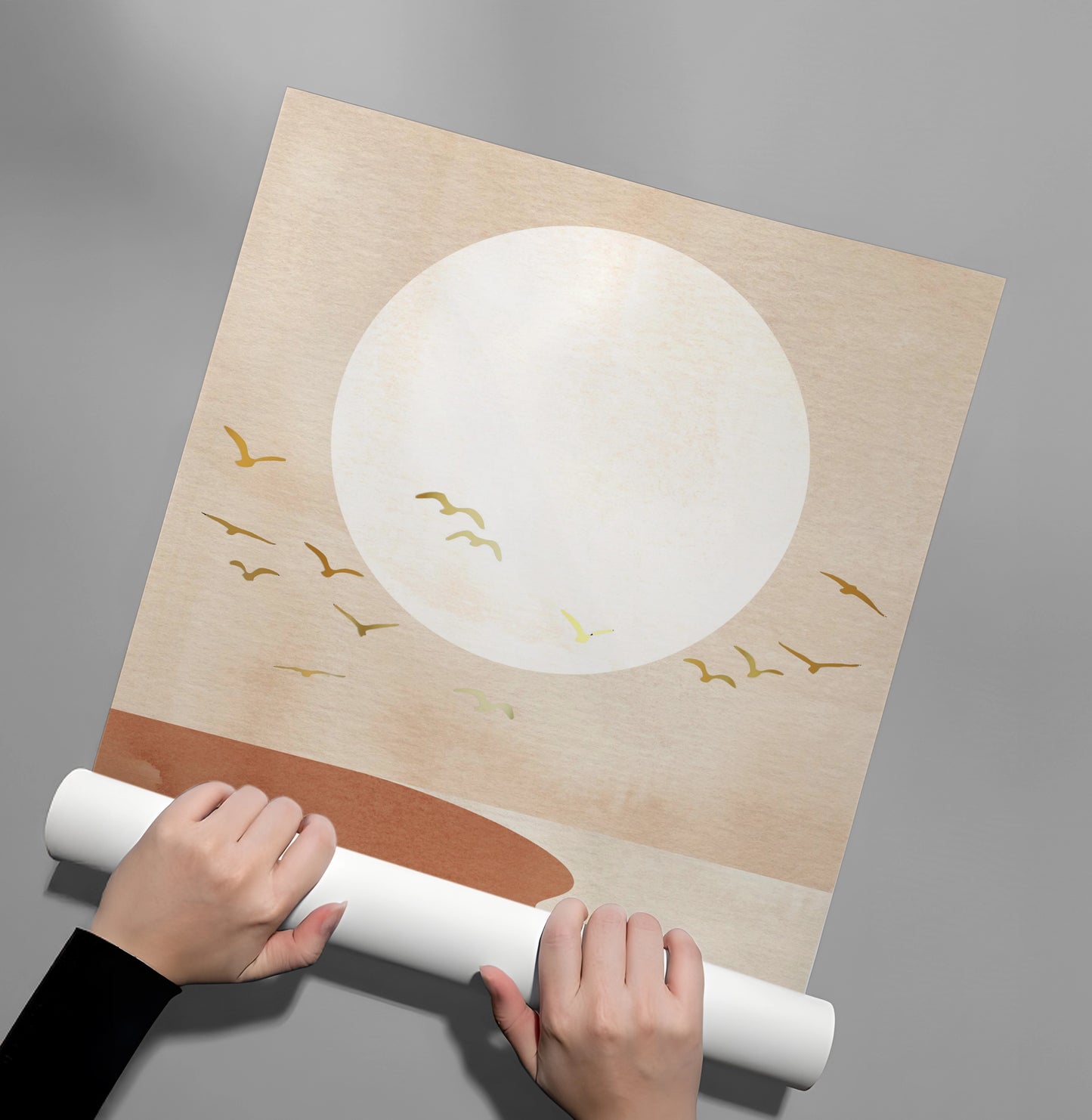 2Boho Gold Birds - Poster