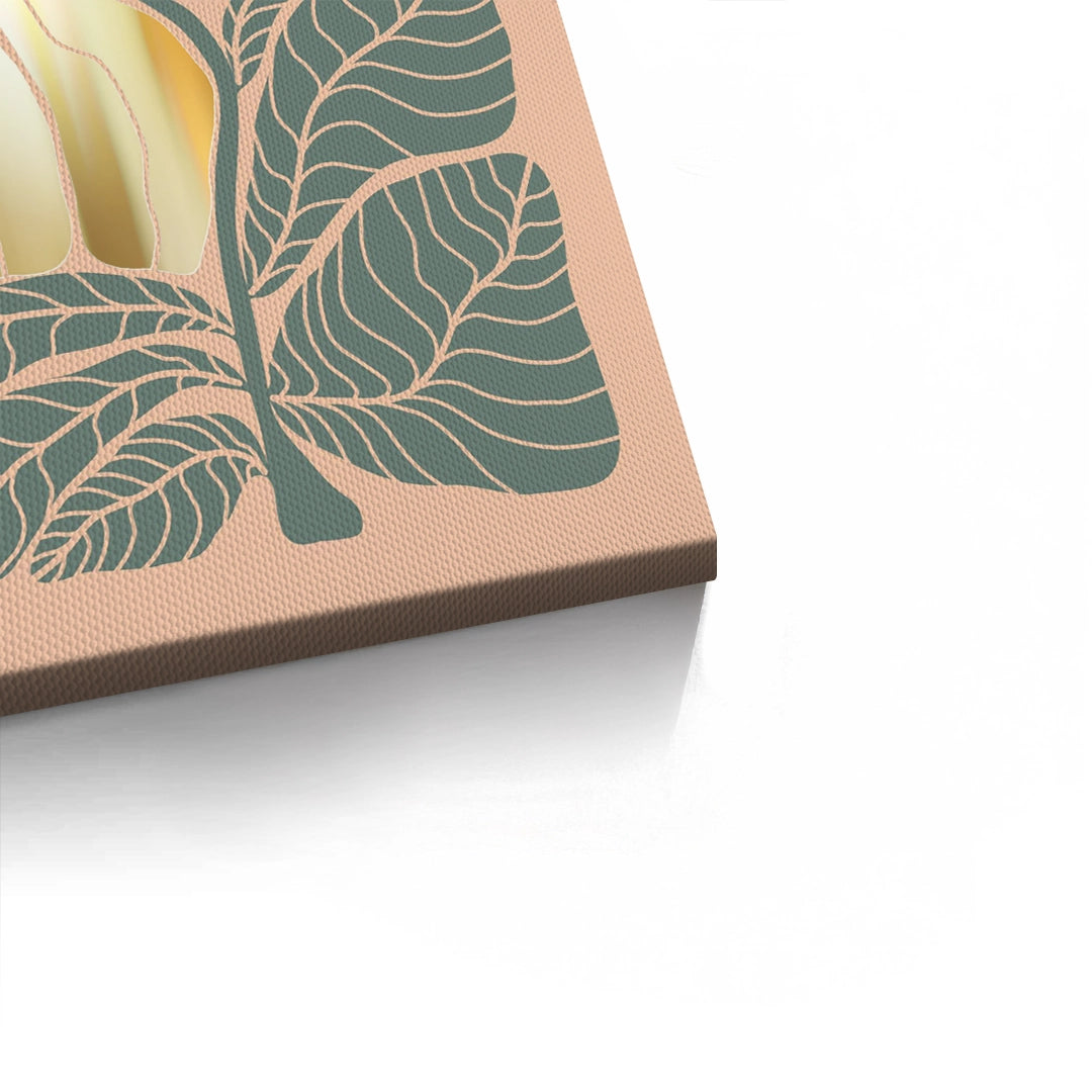 2Boho Gold Bloom and Leaves - Canvas