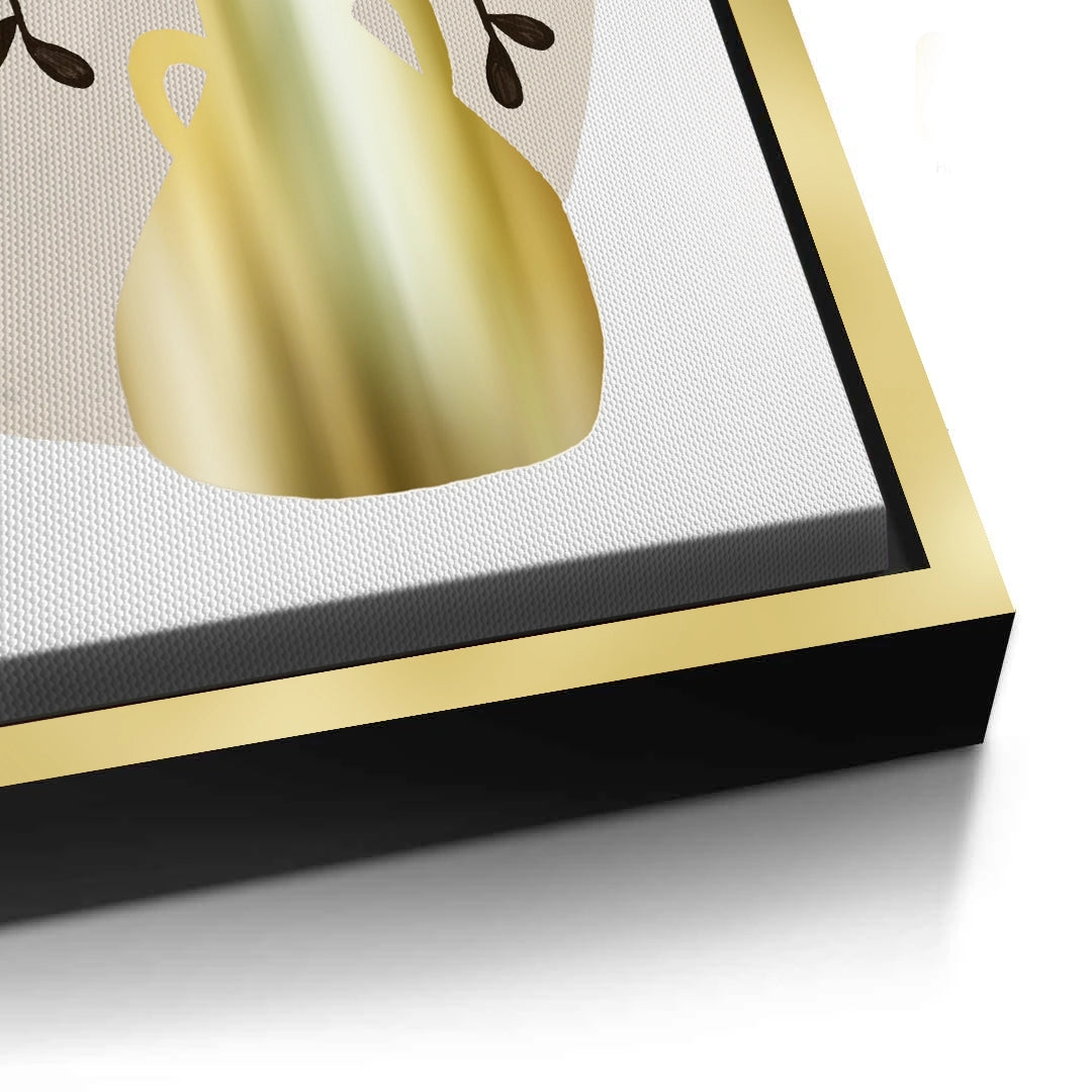 2Boho Gold Pot and Vine - Canvas