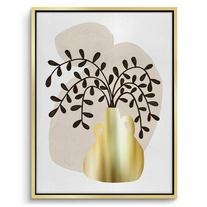 Boho Gold Pot and Vine - Canvas