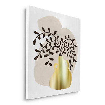 Boho Gold Pot and Vine - Canvas