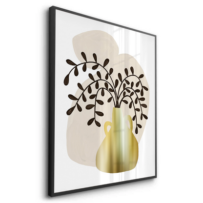 Boho Gold Pot and Vine - Fine Art