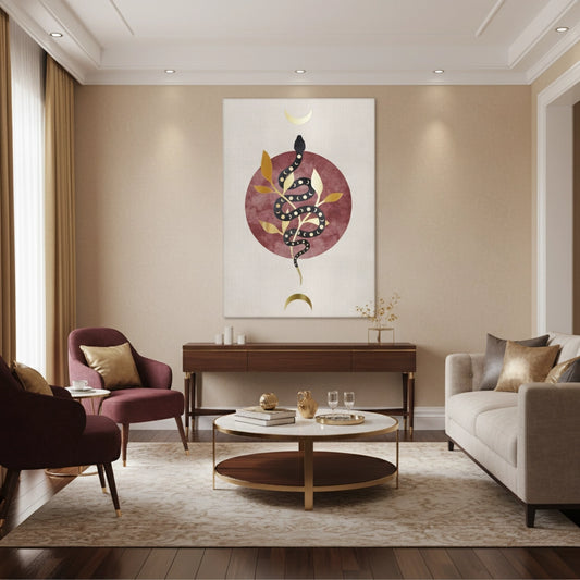 Boho Gold Snake - Canvas