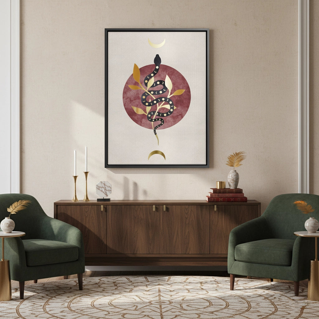 2Boho Gold Snake - Canvas