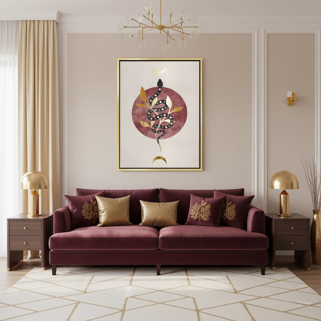 2Boho Gold Snake - Canvas