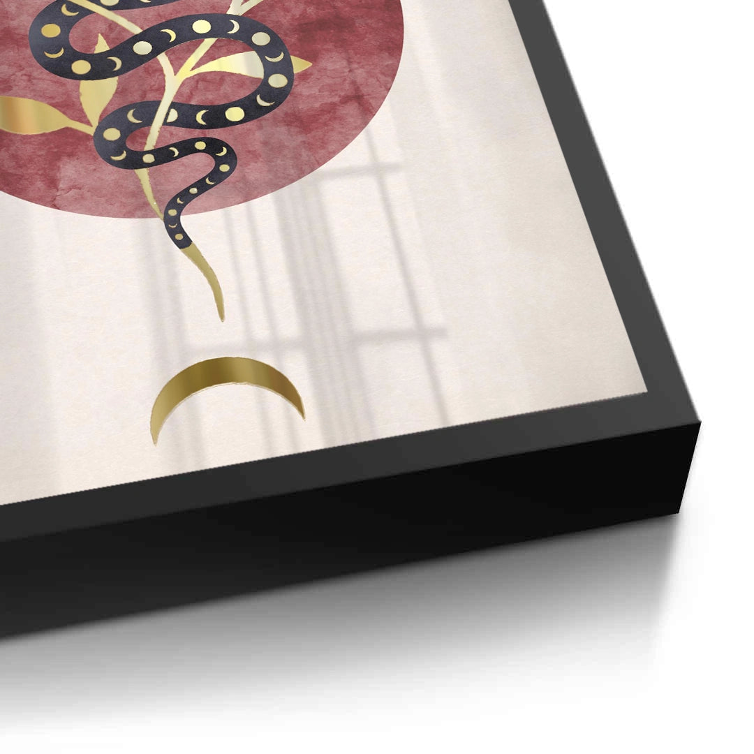 2Boho Gold Snake - Fine Art