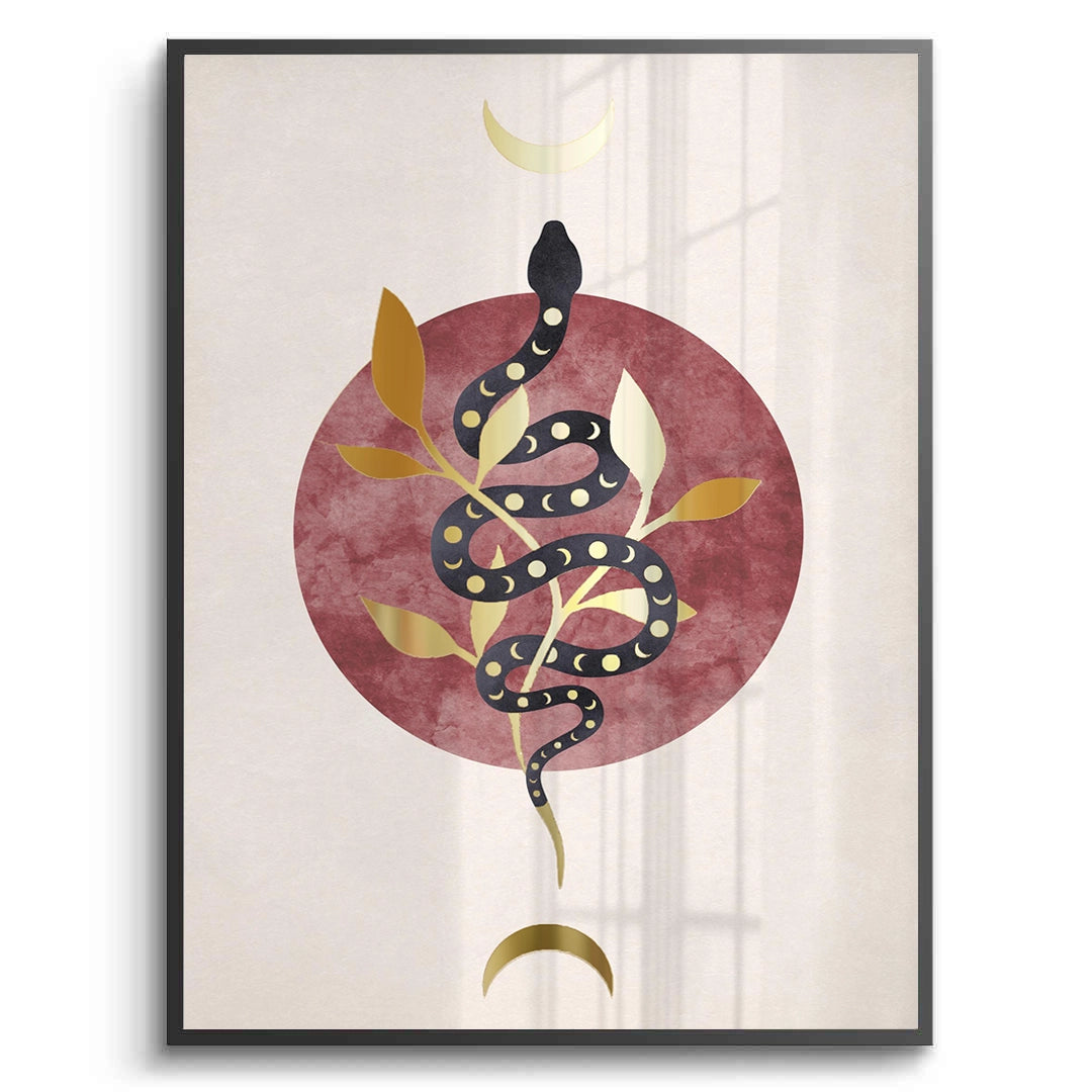 2Boho Gold Snake - Fine Art