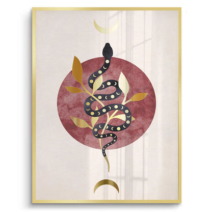 Boho Gold Snake - Fine Art