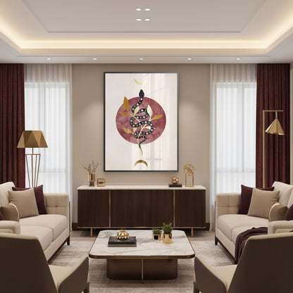 Boho Gold Snake - Fine Art