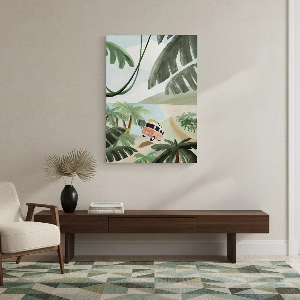 Boho Jungle Van - Canvas - Jasmineart.ae