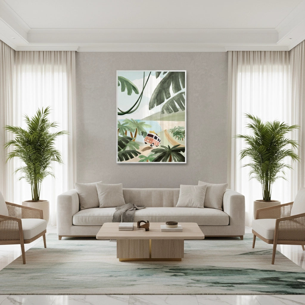 Boho Jungle Van - Fine Art - Jasmineart.ae