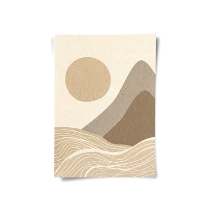 Boho Minimalist Landscape - Poster