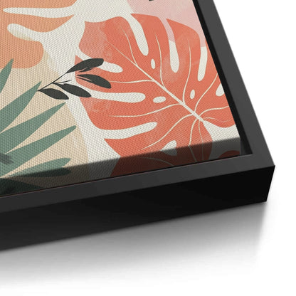 Boho Monstera Leaves - Canvas