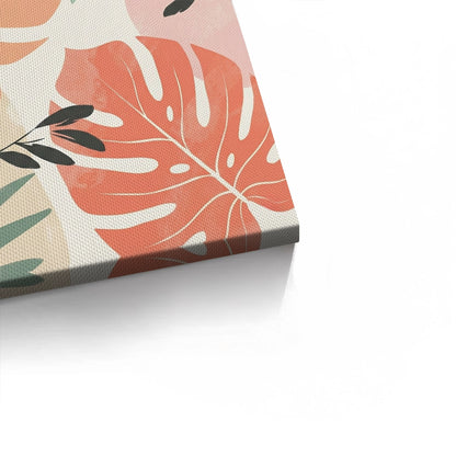 Boho Monstera Leaves - Canvas