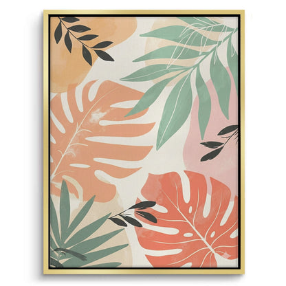Boho Monstera Leaves - Canvas