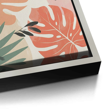 Boho Monstera Leaves - Canvas