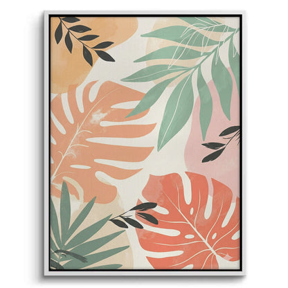 Boho Monstera Leaves - Canvas
