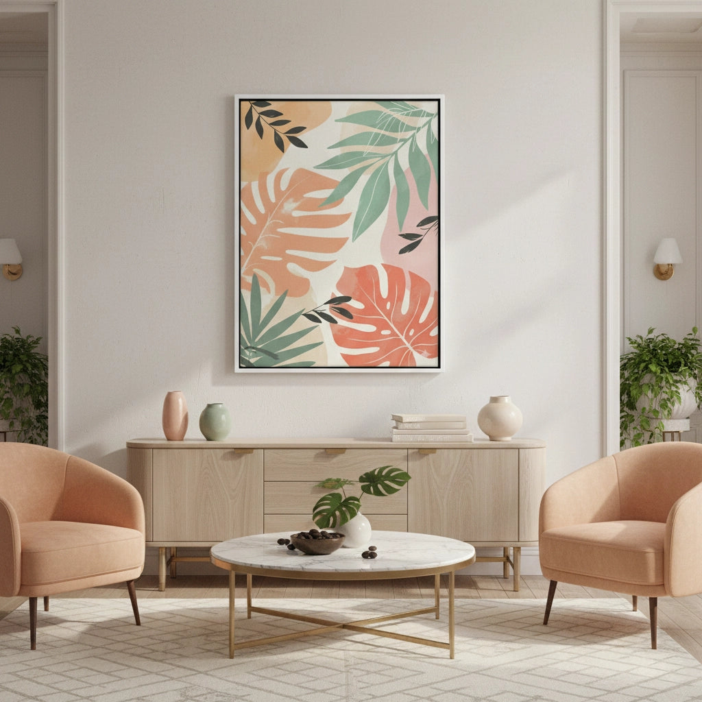 2Boho Monstera Leaves - Canvas