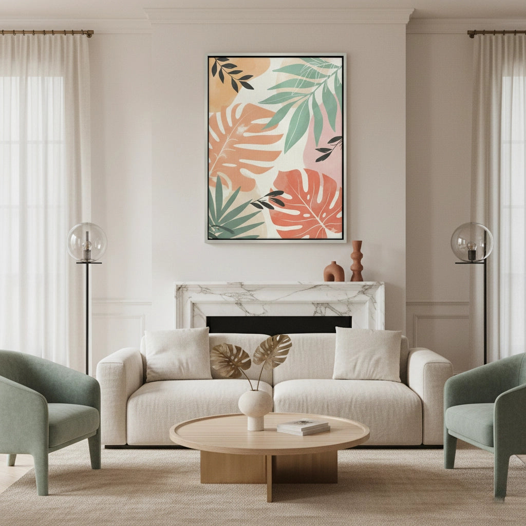 2Boho Monstera Leaves - Canvas