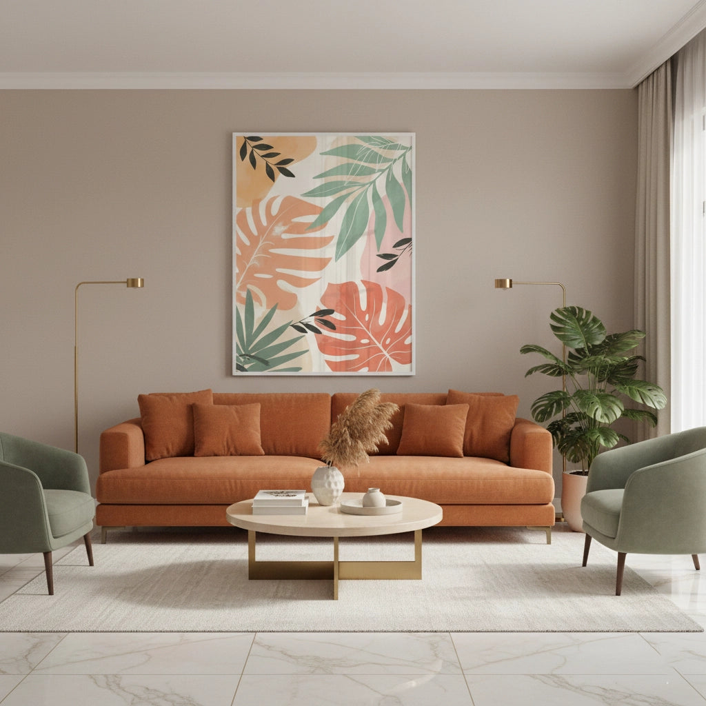 Boho Monstera Leaves - Fine Art