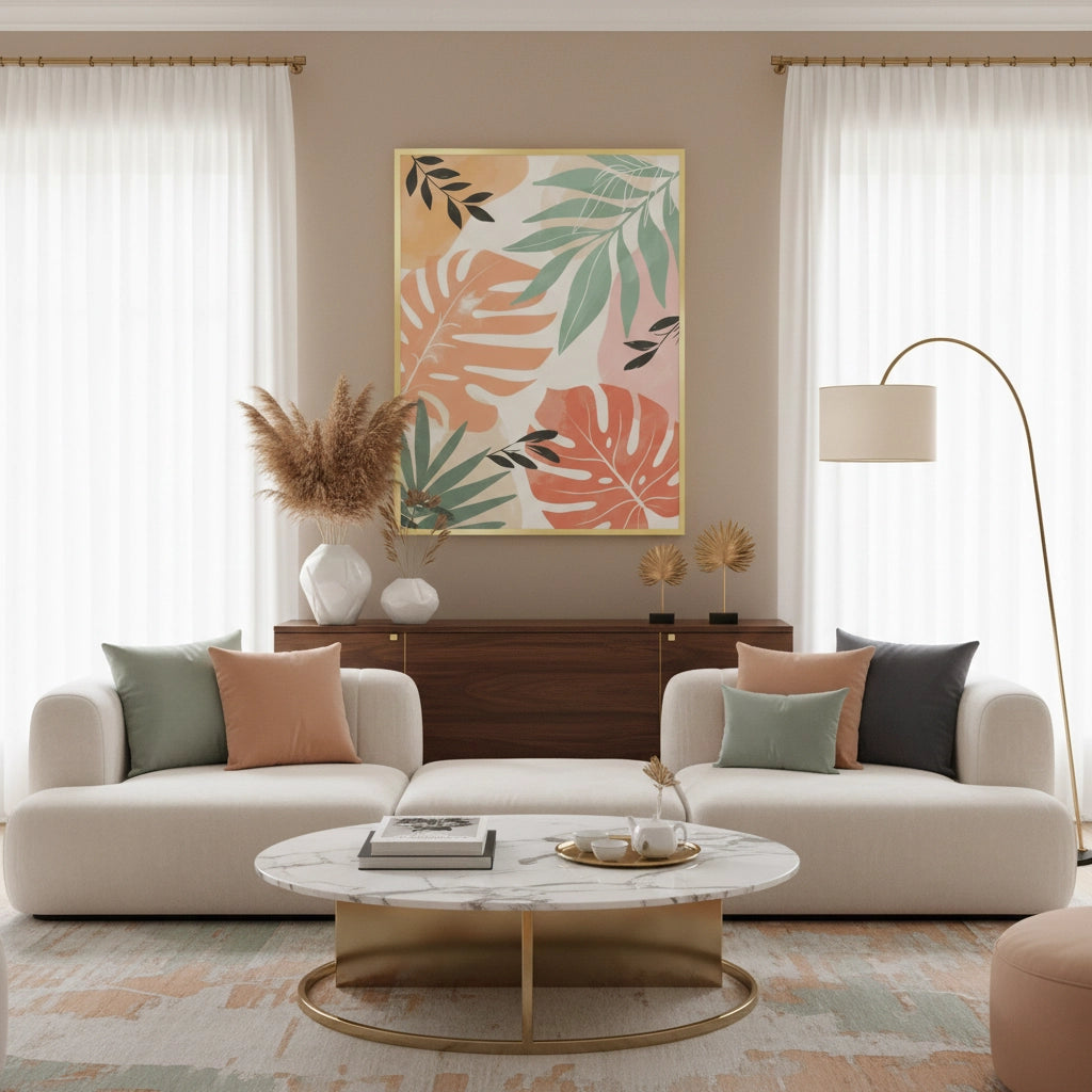 Boho Monstera Leaves - Fine Art