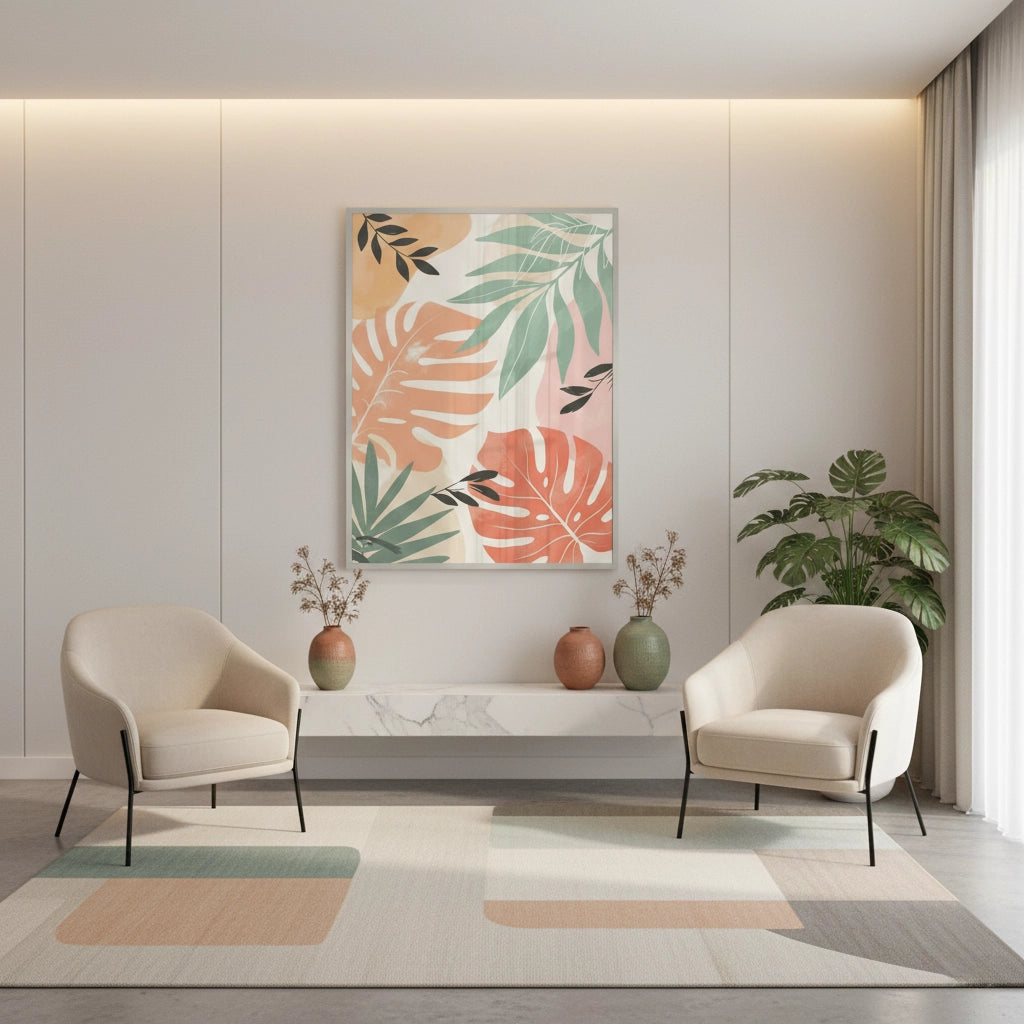 Boho Monstera Leaves - Fine Art