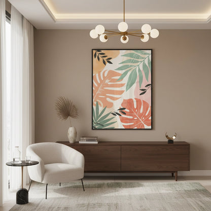 Boho Monstera Leaves - Fine Art